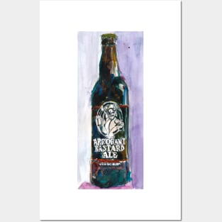 STONE ARROGANT BASTARD Beer Art Print from Original Watercolor - California Beer Art - Bar Room - Cave Beer Posters and Art